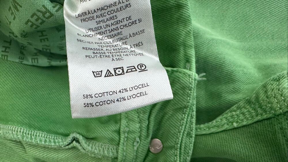 FREE PEOPLE We The Free Green High Rise Carpenter Jeans Size 30 - Picture 4 of 6